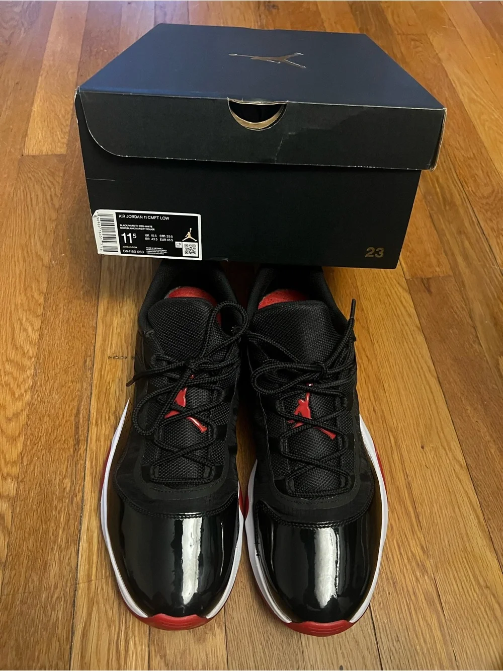 Jordan Men's Low Top Sneakers - Black/Red/White